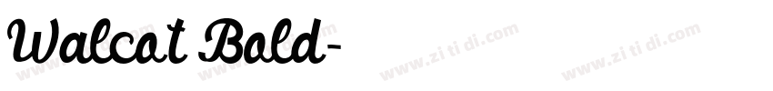 Walcot Bold字体转换
